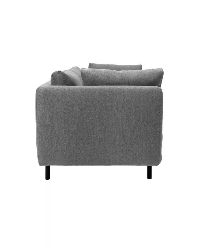 Armen Living Serenity 79 Polyester with Metal Legs Sofa