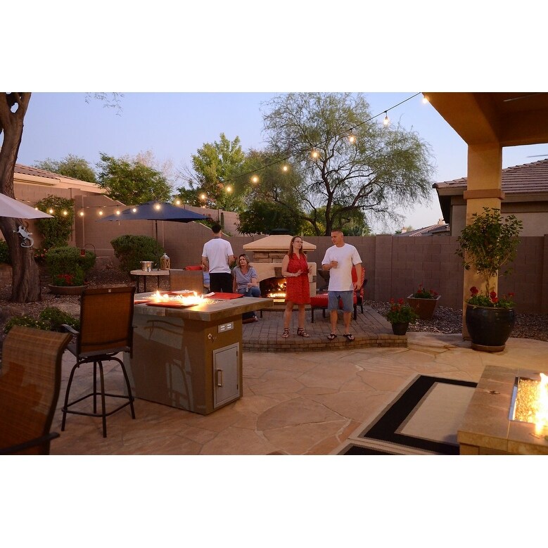 Outdoor Bar Table With Firepit   72\