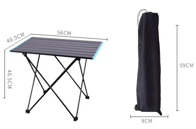 Outdoor camping folding table aluminum alloy portable ultra light camping BBQ table egg roll table