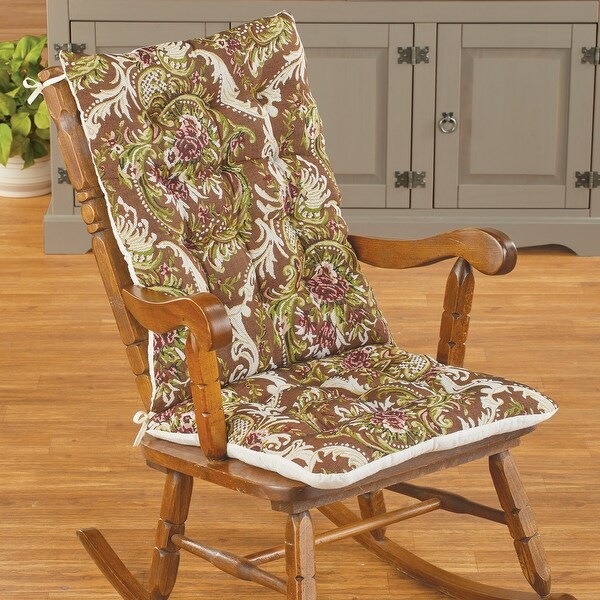 2-Piece Tapestry Rocking Chair Cushions - 18.000 x 10.000 x 9.000