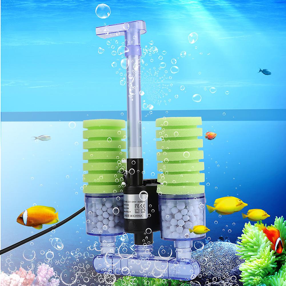 Mini Aquarium Fish Tank Sponge Aquariumwith Submersible Water Pump 220 240v Cn Plug(xy 2902)