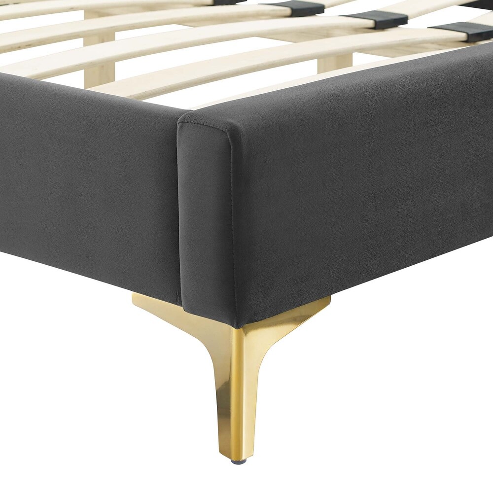 Sienna Performance Velvet Twin Platform Bed