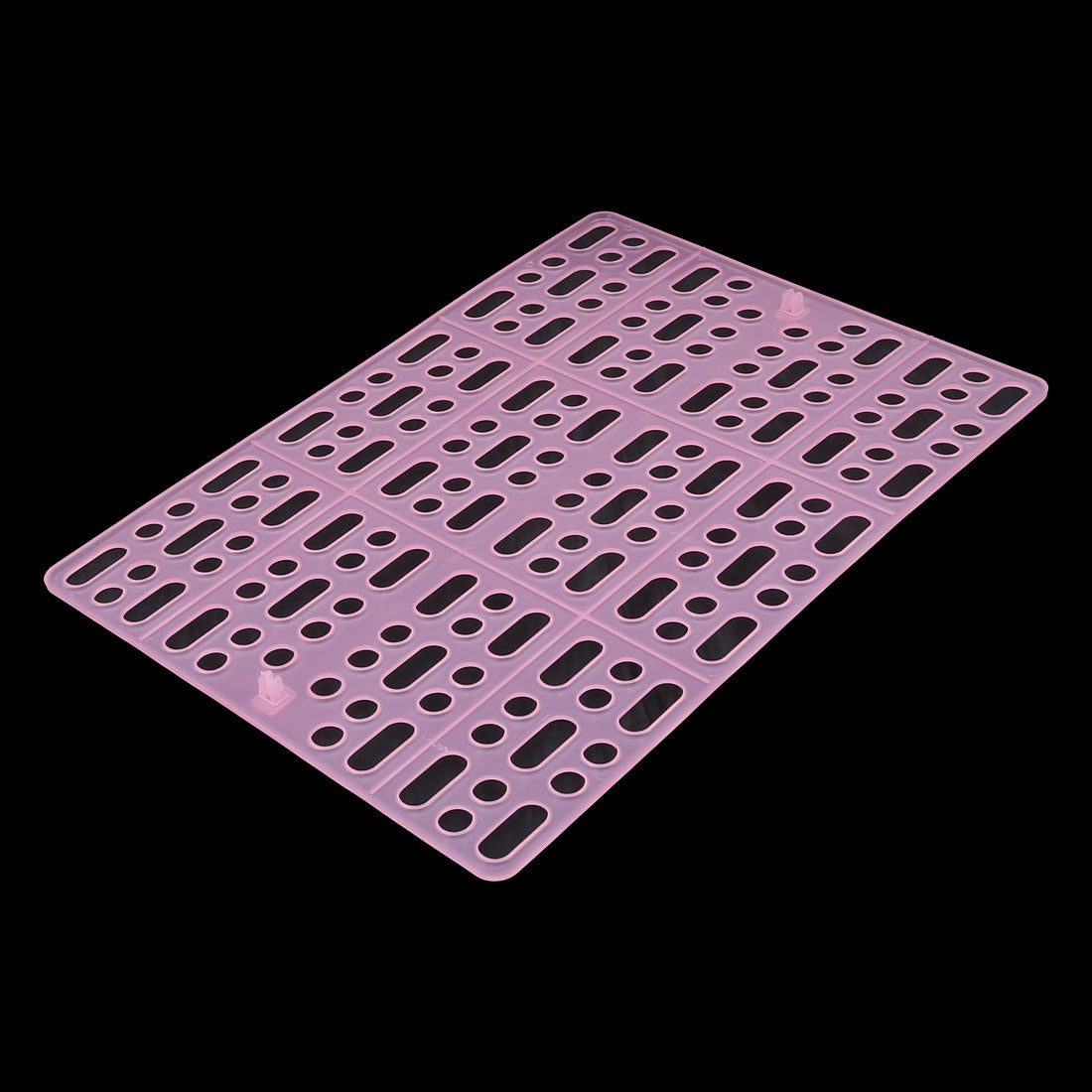 Hole Design Hamster Rabbit Pet Cage Plastic Feet Protecting Mat Pad Holder Pink