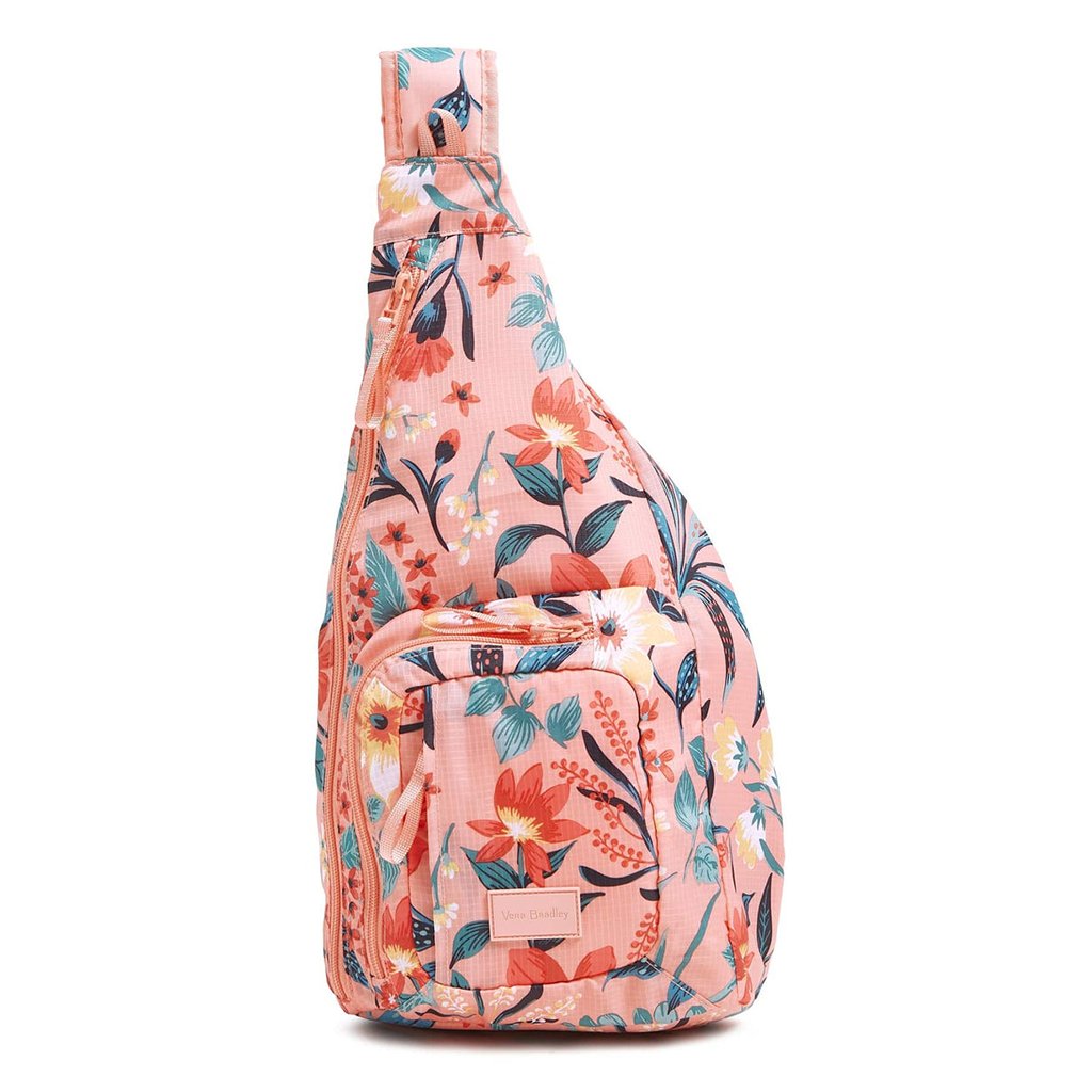 Vera Bradley  Sling Backpack in Paradise Bright Coral