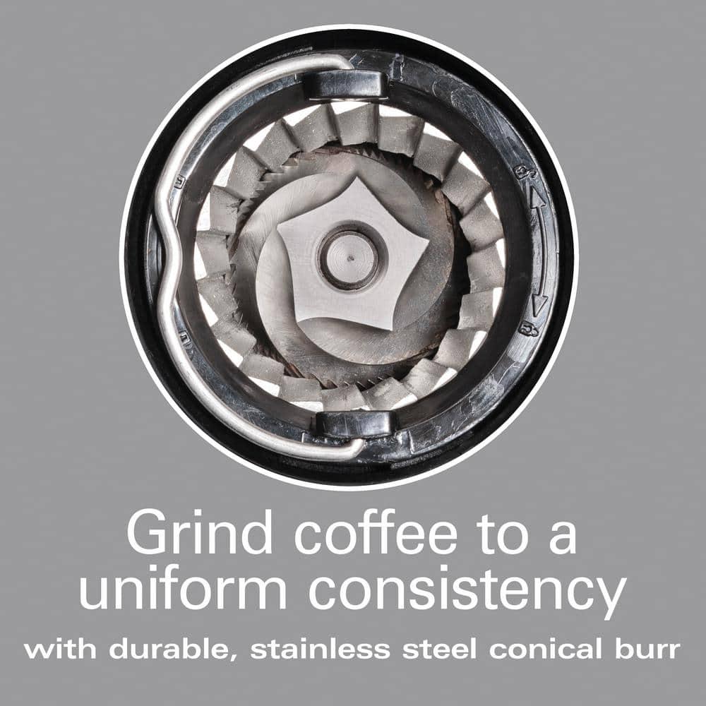 HAMILTON BEACH PROFESSIONAL 4 oz Black and Stainless Steel Conical Burr Coffee Grinder with Digital Display