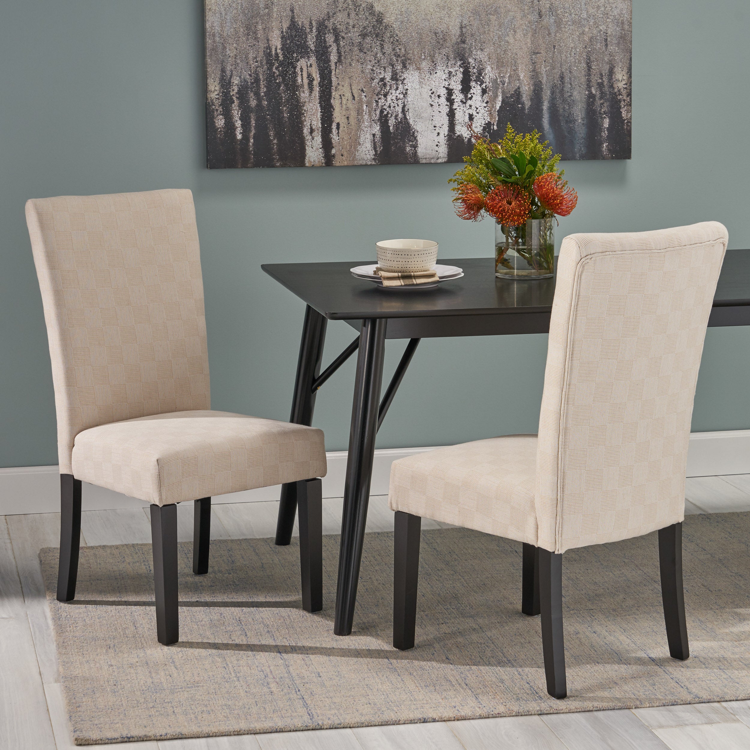 Jericho Quality Crafted Fabric Dining Chair (Set of 2)