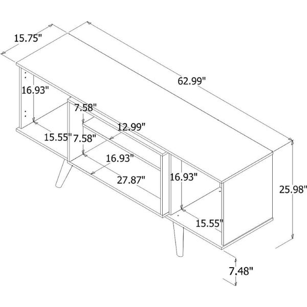 Hampton 62.99 TV Stand in White