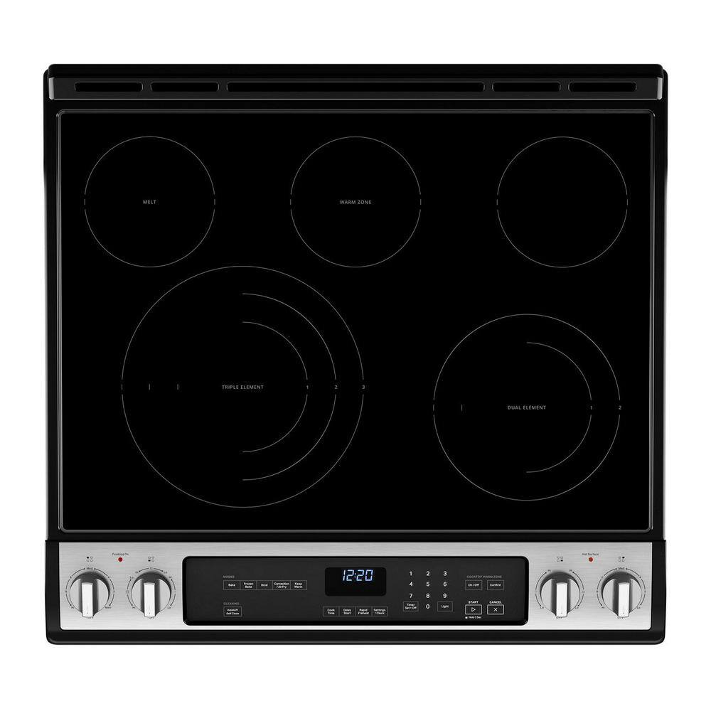 Whirlpool 6.4 cu. ft. Single Oven Electric Range with Air Fry Oven in Fingerprint Resistant Stainless Steel WEE745H0LZ