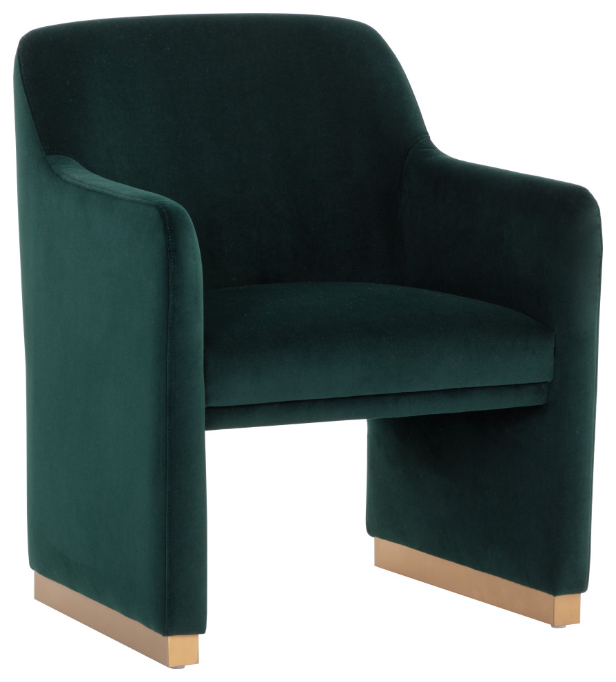 Jaime Dining Armchair Meg Dark Emerald   Contemporary   Dining Chairs   by Sunpan Modern Home  Houzz