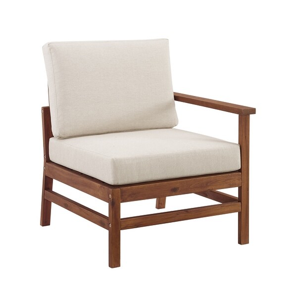 Middlebrook Solid Acacia Patio Love Seat and Ottoman