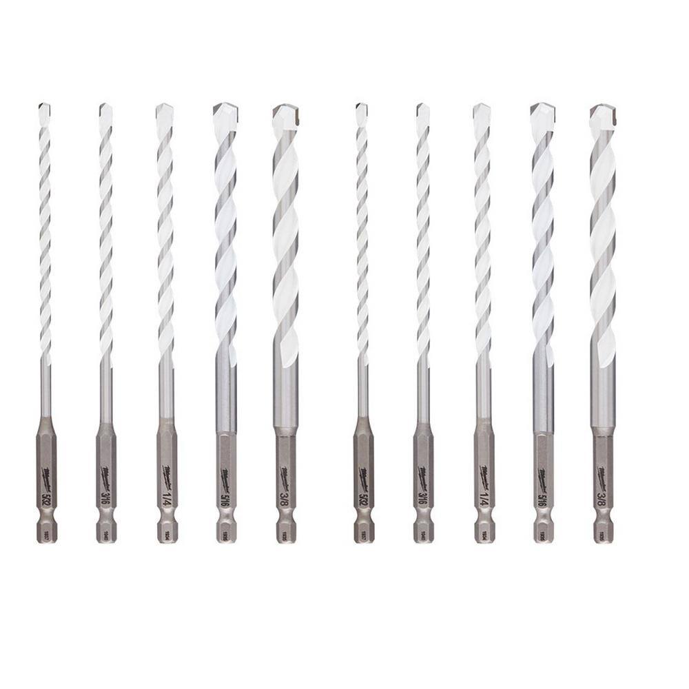 MW SHOCKWAVE Carbide Multi-Material Drill Bits Set (10-Pack) 48-20-8898-48-20-8898