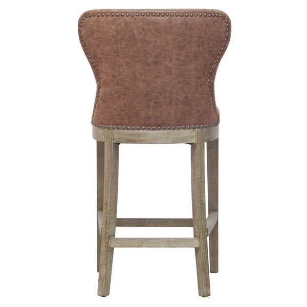 Dorsey Brown and Grey Nubuck Counter Stool