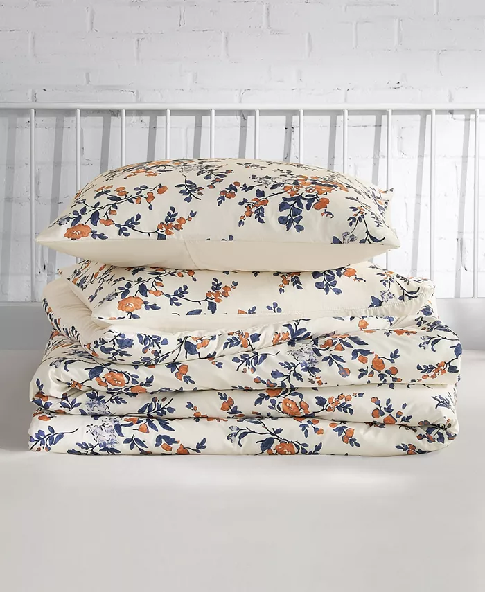 Lucky Brand Garden Bouquet Reversible Microfiber 3-Pc. Comforter Set， Full Queen