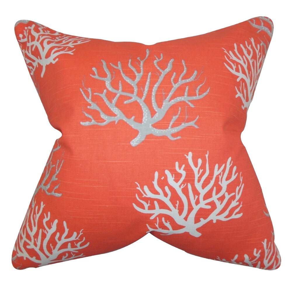 Set of 2 Hafwen Coastal Throw Pillows in Salmon