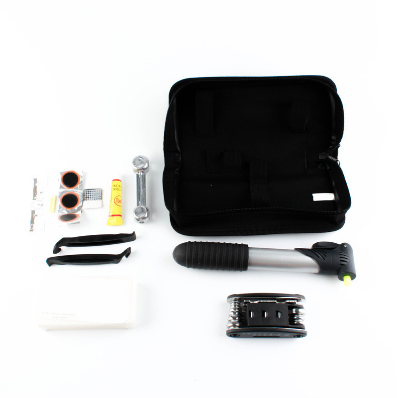 Professional 16 in 1 Bike Tool kit repair set Bicycle Tube Patch Repair Bag with Pump