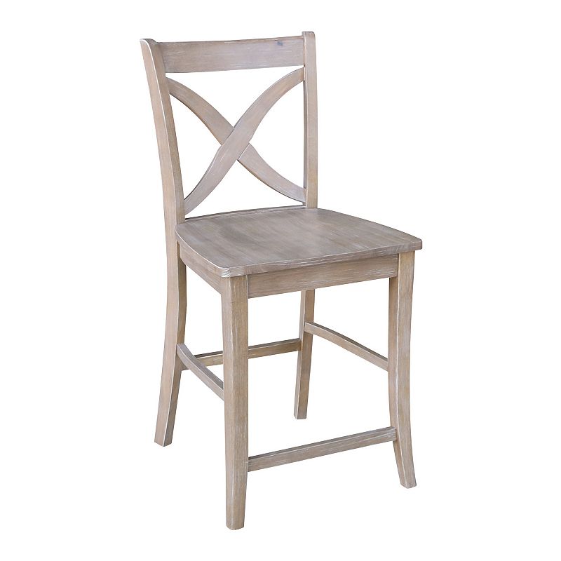 International Concepts Cosmo Crossback Wood Counter Stool