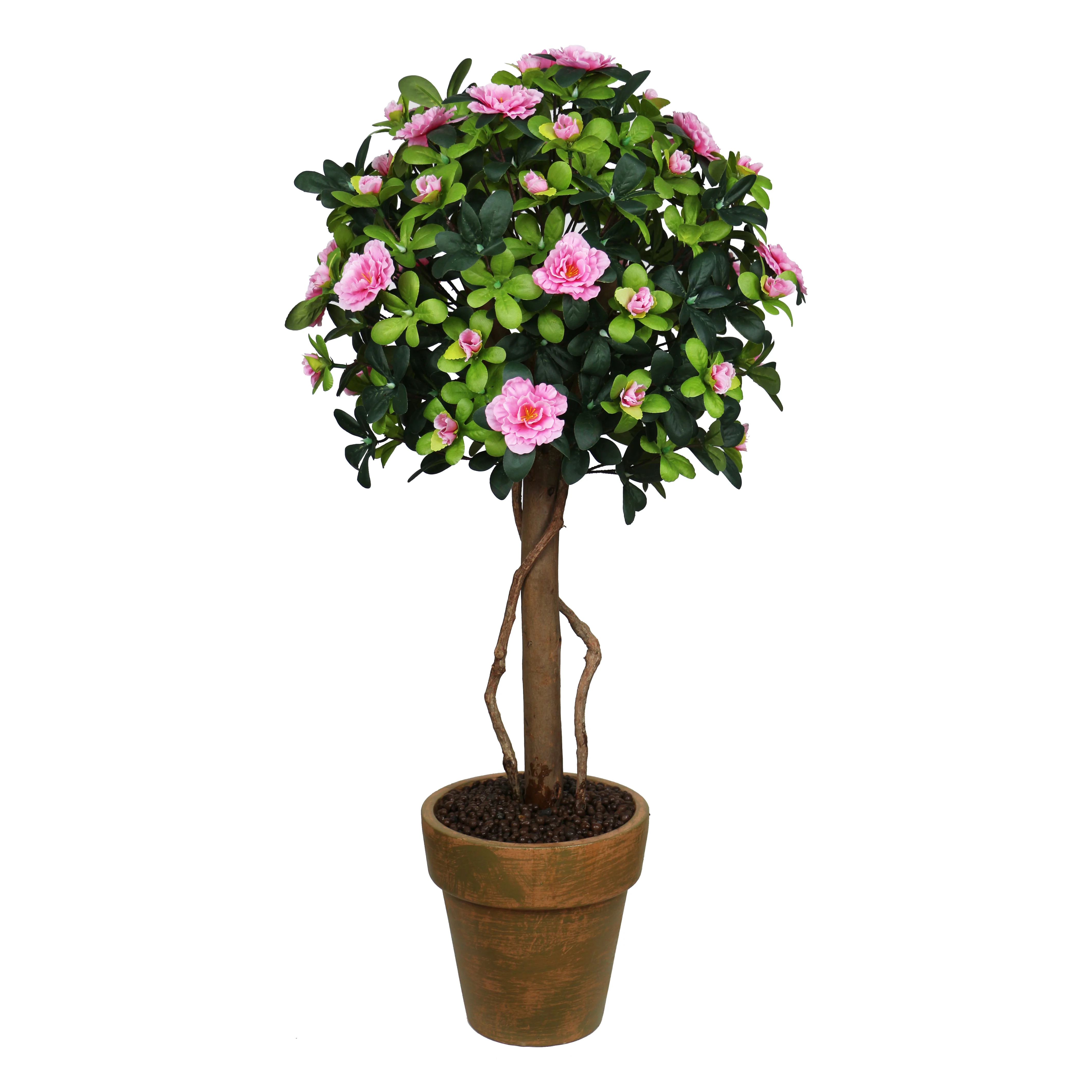 Factory Wholesale 92cm Artificial Flower Topiary Artificial Azalea