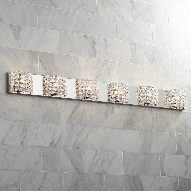 6 light Fixture Clear Crystal For Bedroom Bathroom Vanity Reading Living Room House