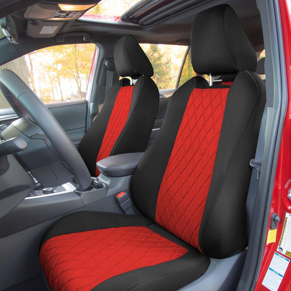 FH Group Neosupreme Custom Fit Seat Covers for 2019-2022 Toyota Rav4 LE to XLE to Limited DMCM5011RED-FULL