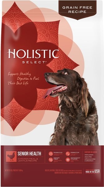 Holistic Select Senior Health Chicken Meal and Lentils Recipe Dry Dog Food