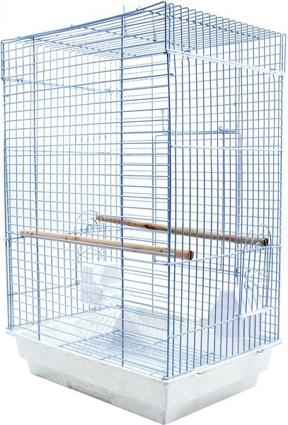 Penn-Plax Medium Bird Kit Square Bird Cage， White