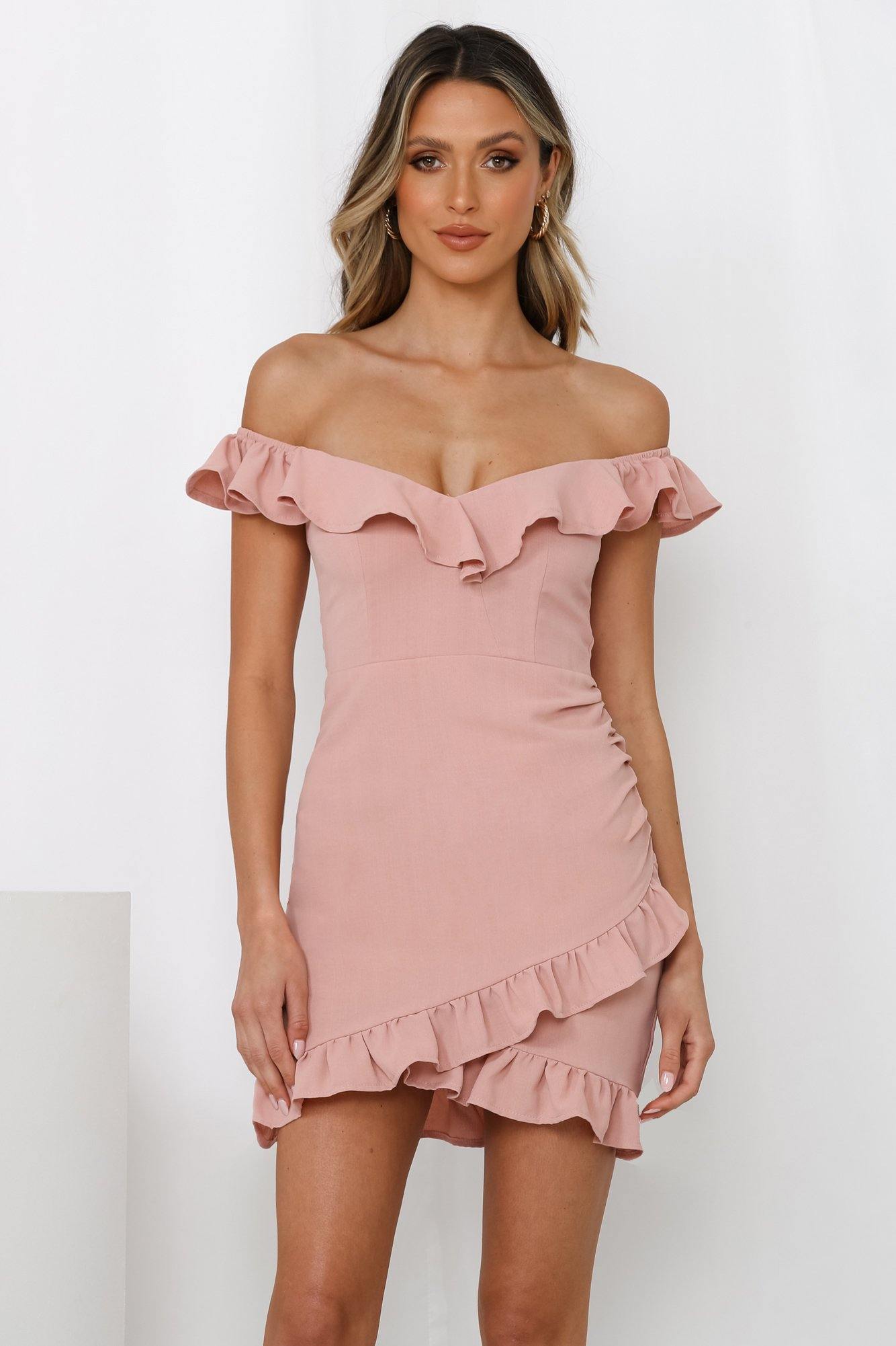 HELLO MOLLY Winks And Kisses Dress Blush