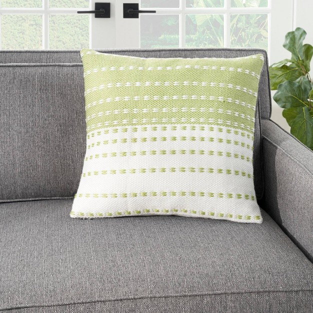 Woven And Stitched Square Throw Pillow Mina Victory