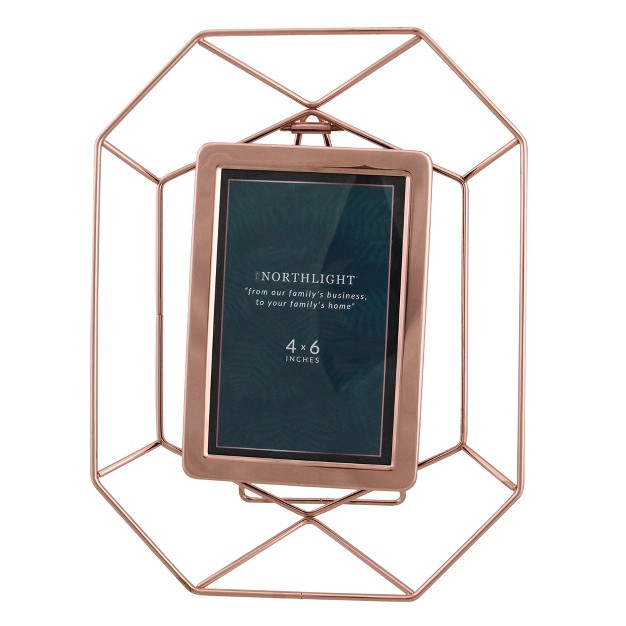 Contemporary Hexagonal 4 quot X 6 quot Photo Picture Frame Rose Gold