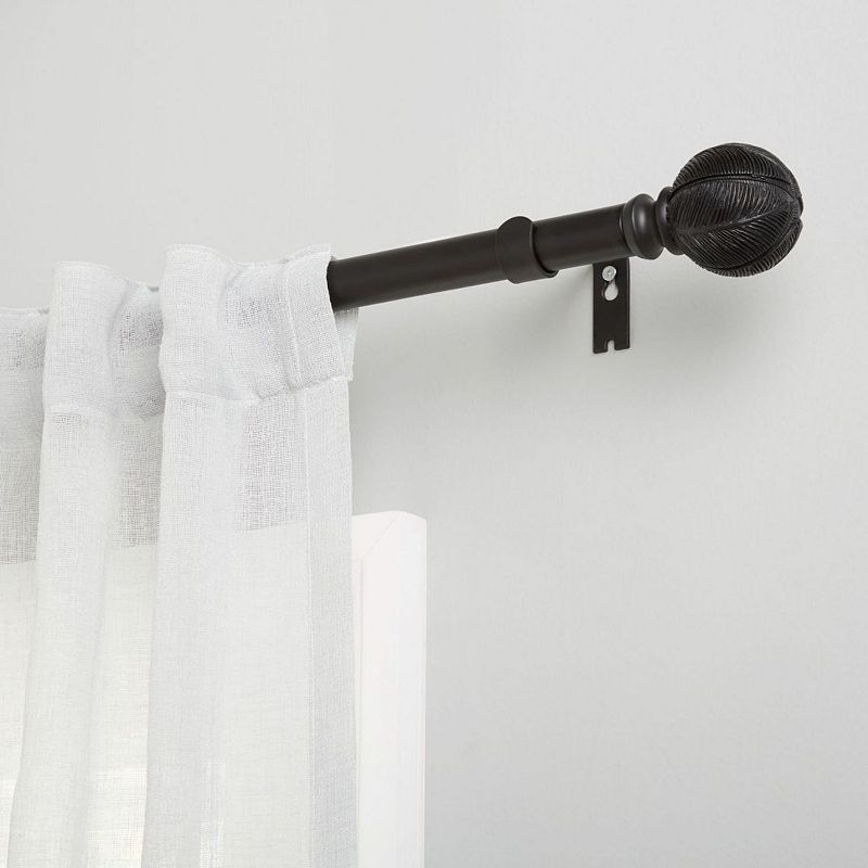 Exclusive Home Acanthus 1 Window Curtain Rod and Finial Set