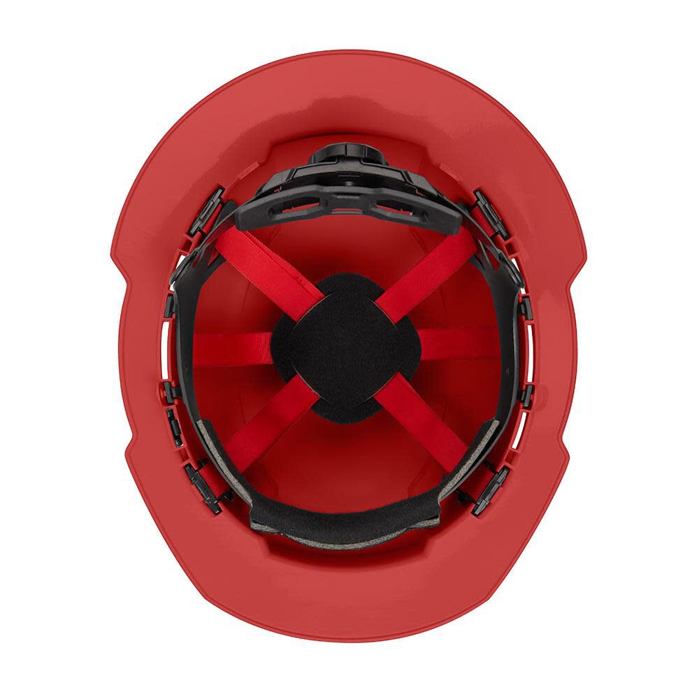 MW Red Full Brim Vented Hard Hat with 6pt Ratcheting Suspension Type 1 Class C 48-73-1229 from MW