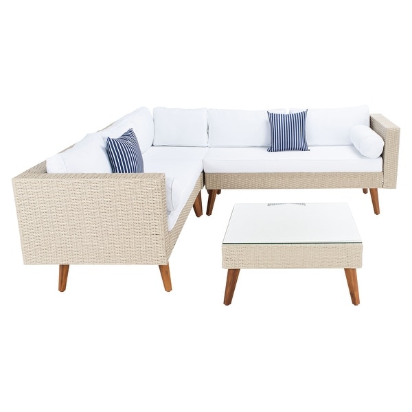 SAFAVIEH Outdoor Living Analon Outdoor Sectional Set