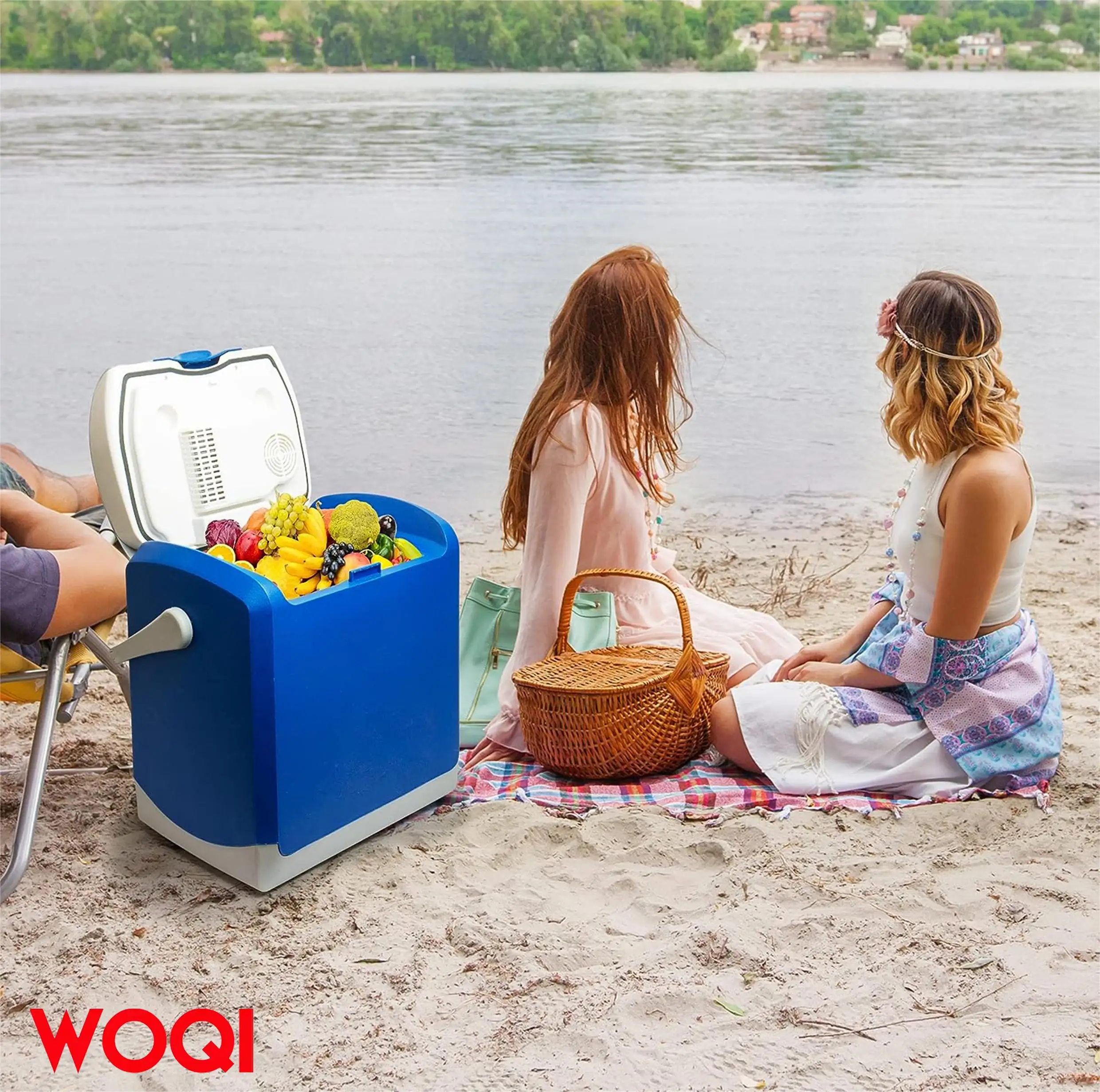 WOQI portable thermoelectric cooler/heater  small personal  electric refrigerator  suitable for cars  RVs  and camping