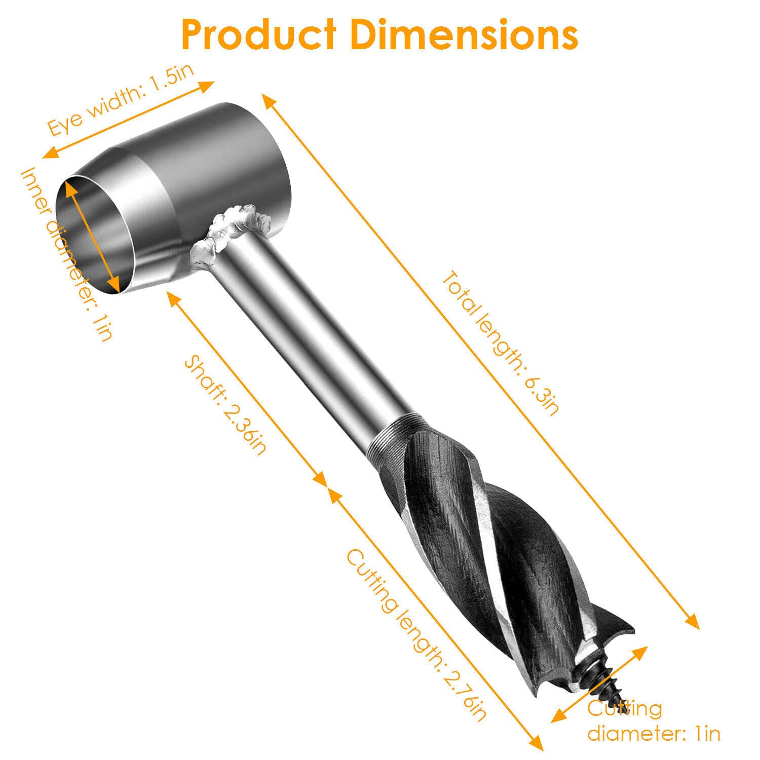 Manual Hand Auger Wrench Outdoor Survival Wood Drill Tool for Bushcraft handyman