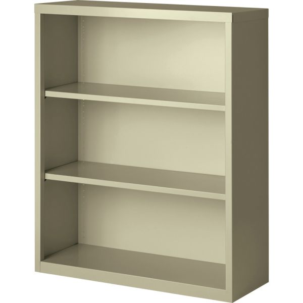 Lorell Fortress Series 3-Shelf Steel Bookcase