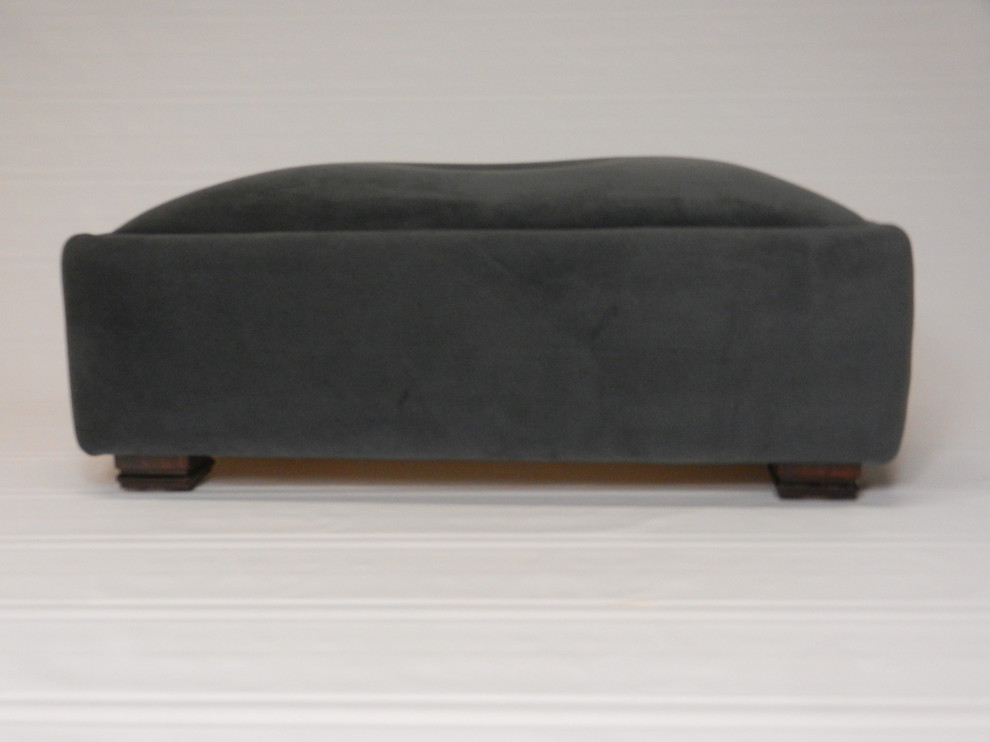 Grand Deco Tufted Suede Footstool   Available in 7 colors   Transitional   Footstools And Ottomans   by Concept Designs  LLC  Houzz