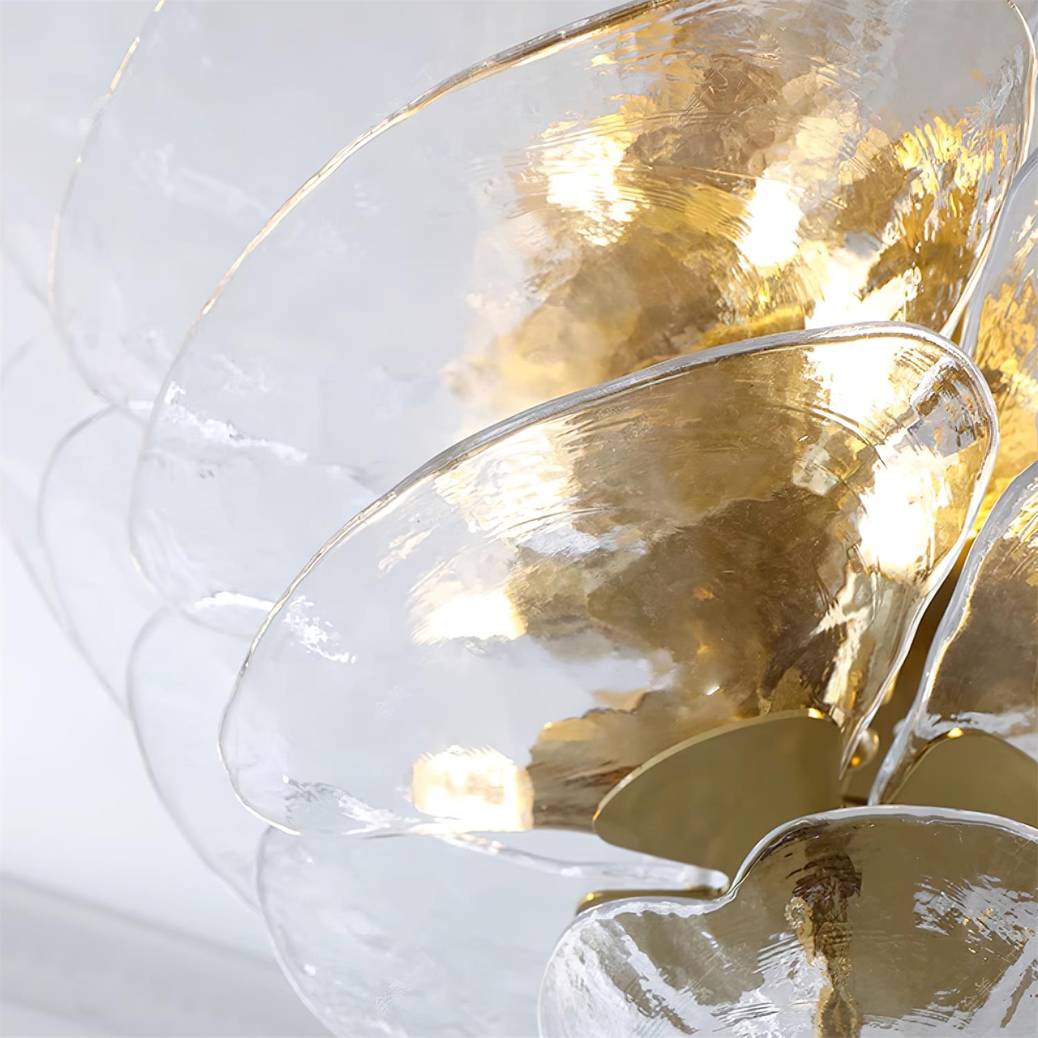 Petals Gold Murano Chandelier