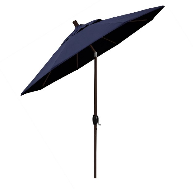 9 x27 X 9 x27 Aluminum Push Tilt Patio Umbrella Navy California Umbrella