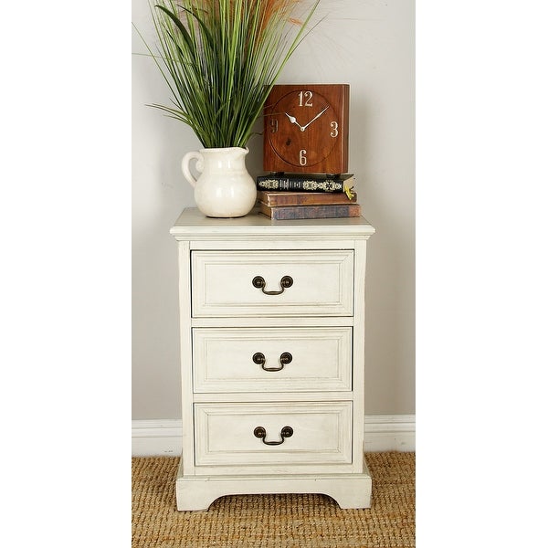 Cream Wood Traditional Cabinet 25 x 17 x 14 - 17 x 14 x 25