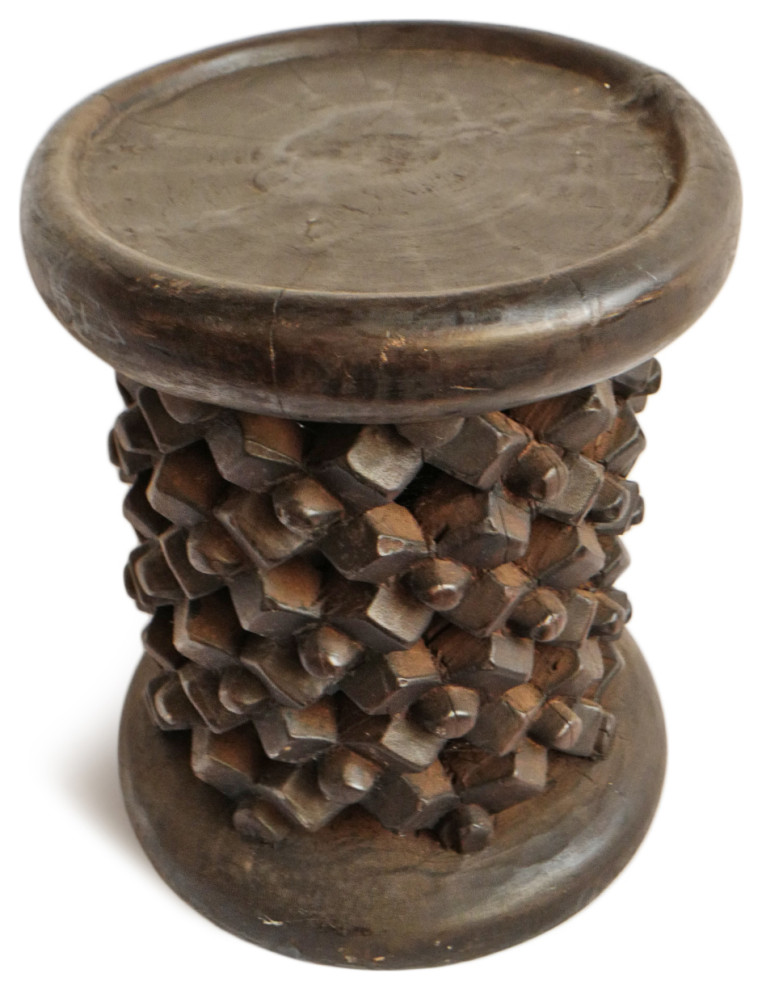 Consigned Small Bamileke Stool   Rustic   Accent And Garden Stools   by Design Mix Furniture  Houzz