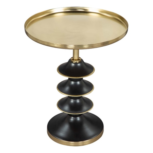 Donahue Side Table Gold and Black