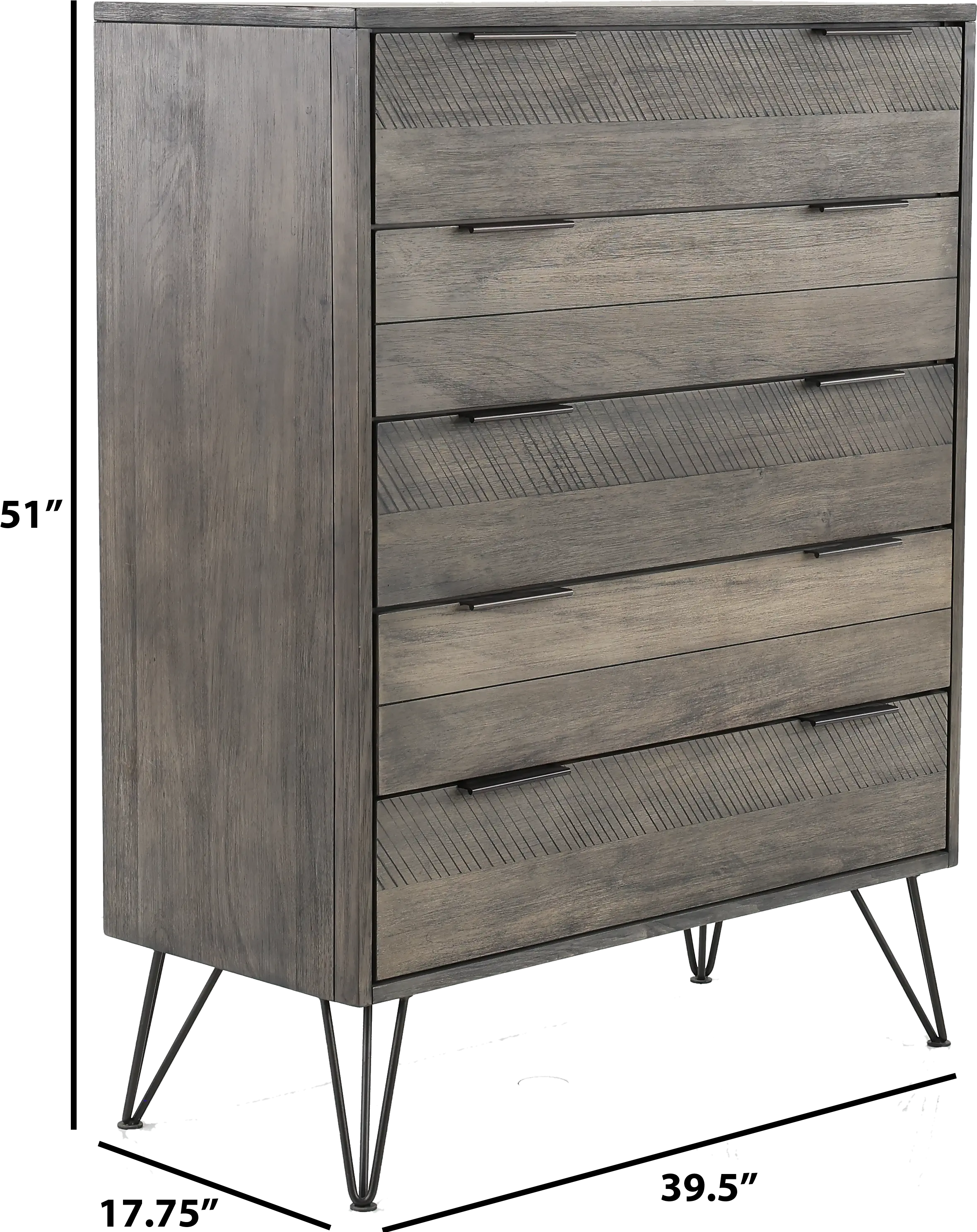 Urbanite Gray Chest of Drawers