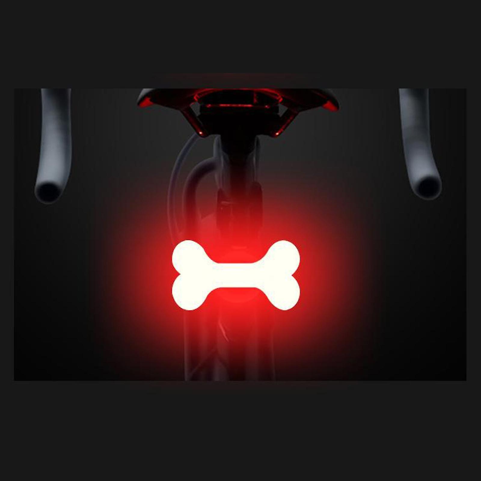 Super Bright Led Bike Light， Head Tail Light， Rear Light For Road Bike， Mtb， Cycling - Bone