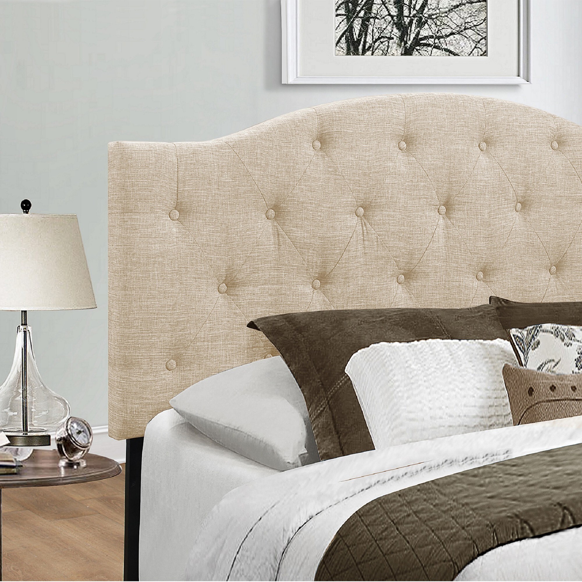 Contemporary Upholstered Panel Headboard - - 36288422