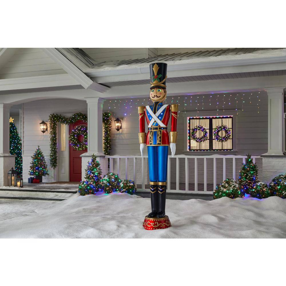 8 ft. Giant -Sized Animated LED Toy Soldier Holiday Yard Decoration 24SV24369