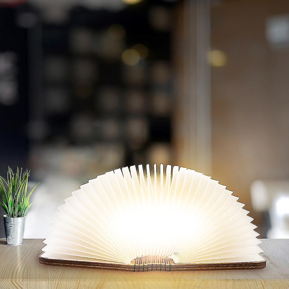 Portable Usb Rechargeable Led Magnetic Foldable Wooden Book Lamp