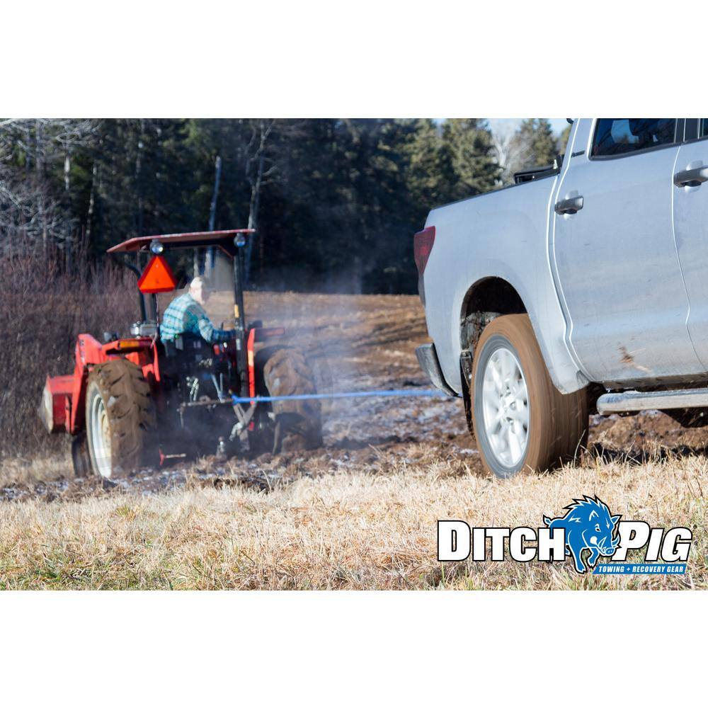 DITCH PIG DitchPig 78 in. x 20 ft. 24700 lbs. Breaking Strength Kinetic Energy Vehicle Recovery Rope 447521