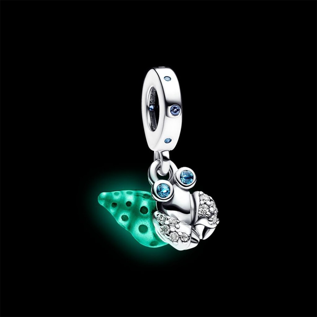 PANDORA  Glow-in-the-dark Hermit Crab Dangle Charm