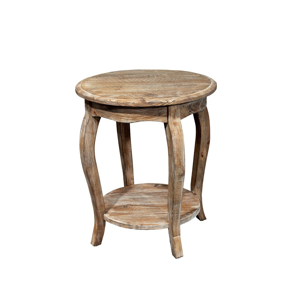 Alaterre Rustic Reclaimed Round End Table