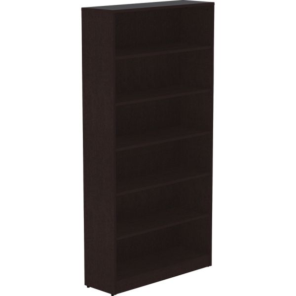 Lorell Essentials Espresso Laminate Bookcase