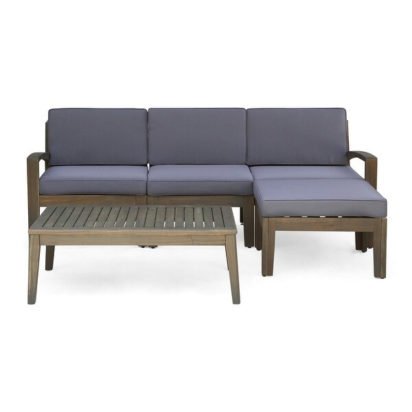 Grenada Outdoor Acacia Sectional Sofa Set by Christopher Knight Home